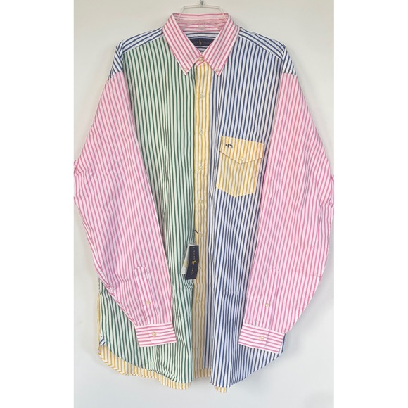 Ralph Lauren Other - Ralph Lauren Fun Shirt Mens XLT Striped Multi Color Button Down Long Sleeve New